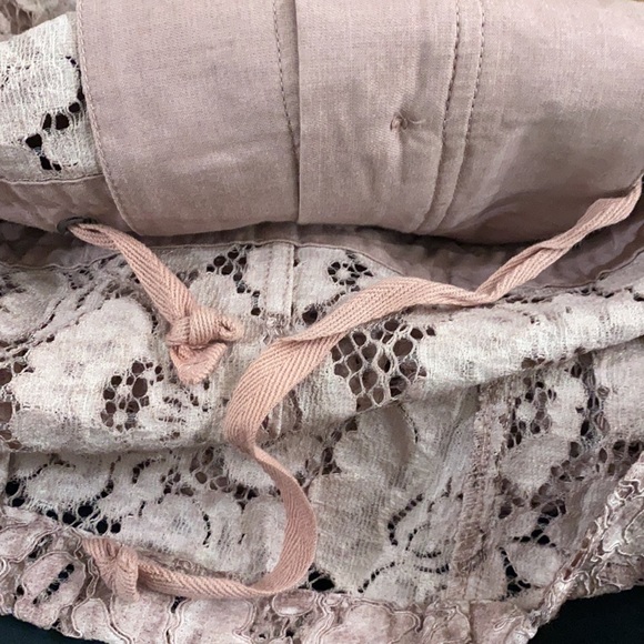 Lane Bryant woodrose longline lace anorak utility jacket size 14 / 16 petite - Picture 10 of 13